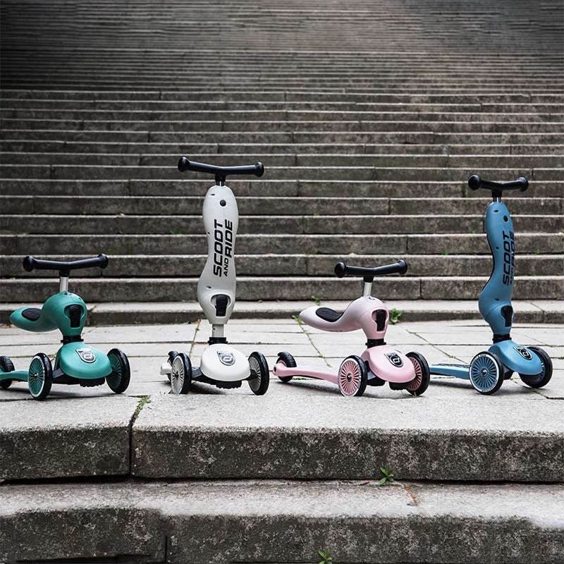 PATINETE EVOLUTIVO SCOOT AND RIDE 2 EN 1 ·HIGHWAYKICK ONE STEEL· - Happy Moments Baby