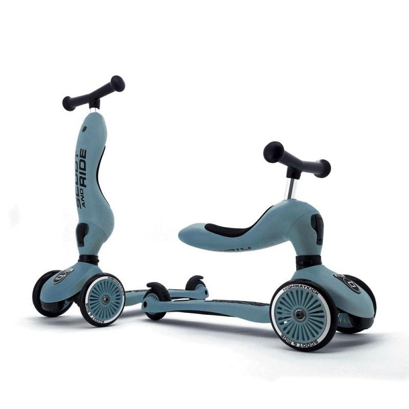 PATINETE EVOLUTIVO SCOOT AND RIDE 2 EN 1 ·HIGHWAYKICK ONE STEEL· - Happy Moments Baby