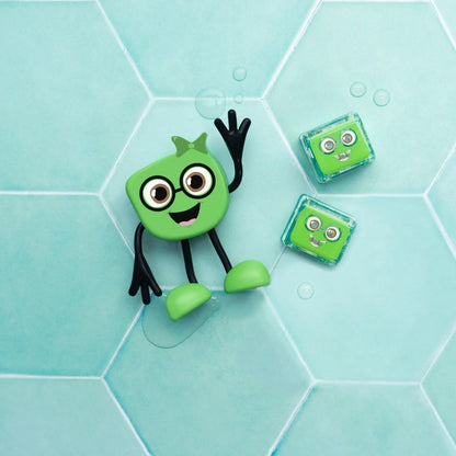 PERSONAJE Y 2 CUBOS DE LUZ PARA EL BAÑO GLOPALS ·PIPPA VERDE· - Happy Moments Baby
