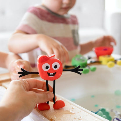 PERSONAJE Y 2 CUBOS DE LUZ PARA EL BAÑO GLOPALS ·SAMMY ROJO· - Happy Moments Baby