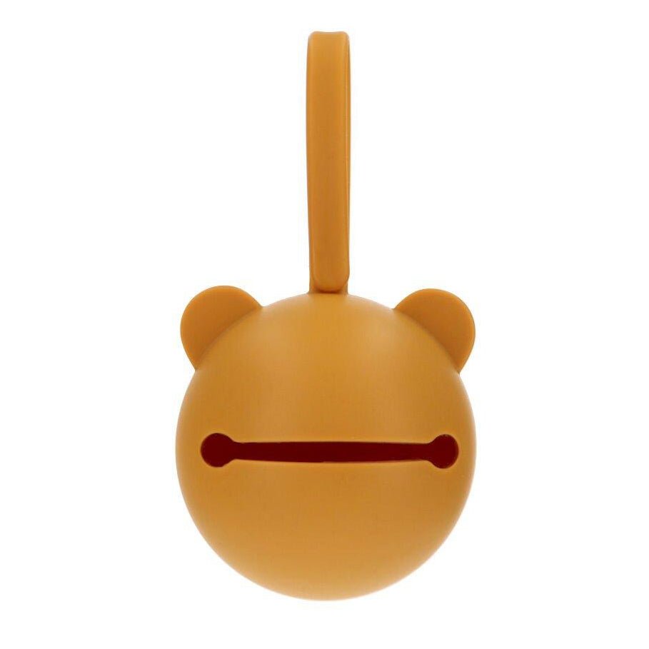 PORTACHUPETES SILICONA TUTETE ·BEAR MOSTAZA· - Happy Moments Baby