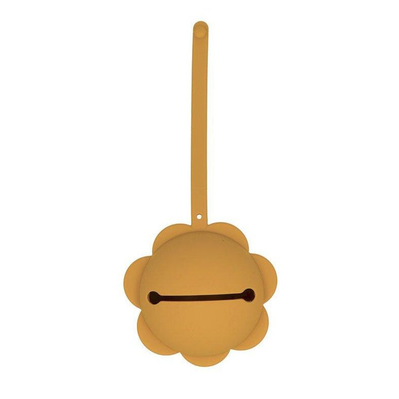 PORTACHUPETES SILICONA TUTETE ·FLOR MOSTAZA· - Happy Moments Baby