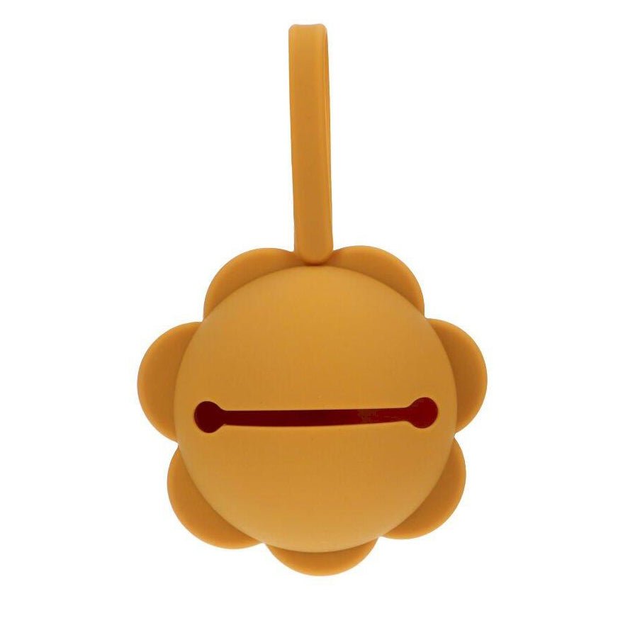 PORTACHUPETES SILICONA TUTETE ·FLOR MOSTAZA· - Happy Moments Baby