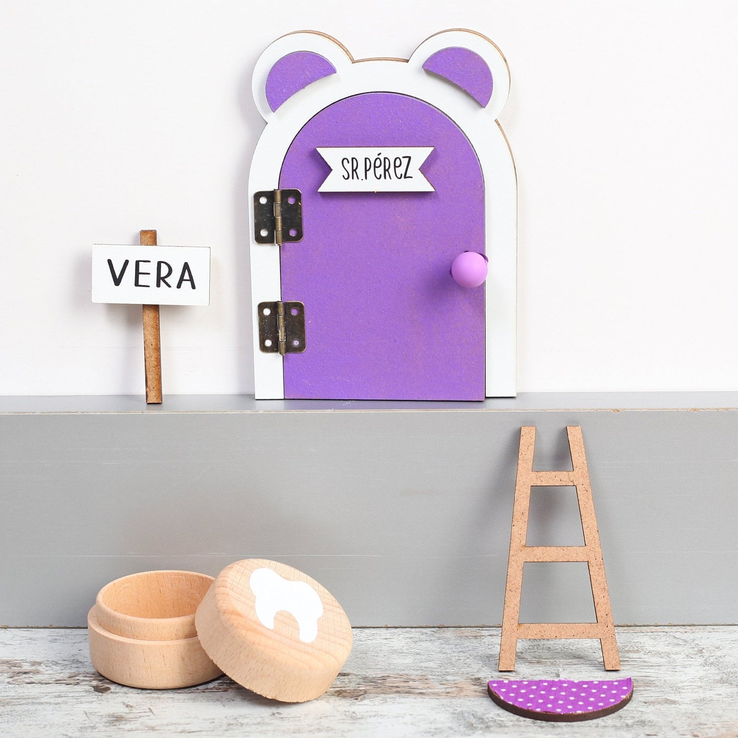 PUERTA RATONCITO PÉREZ ·LILA· - Happy Moments Baby