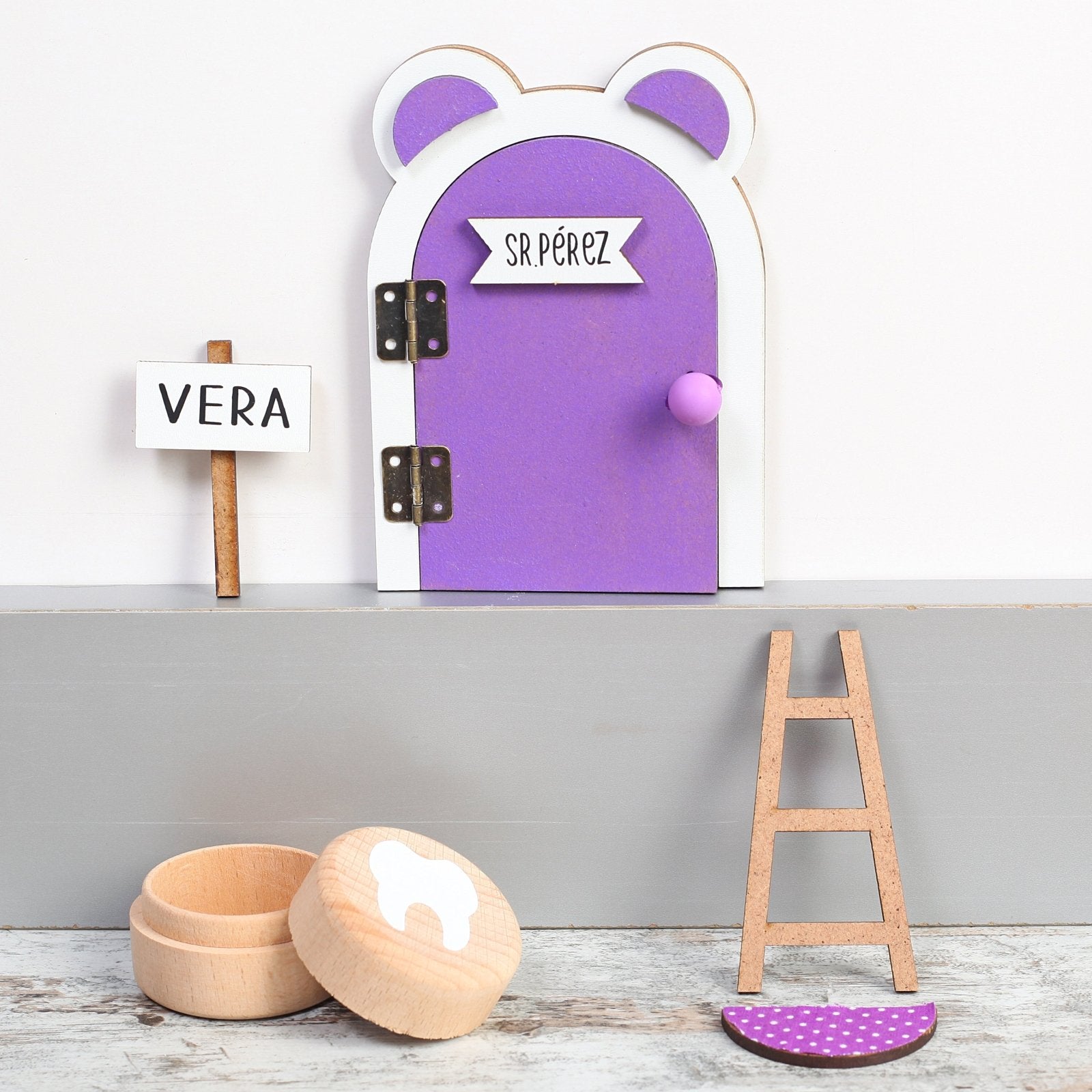 PUERTA RATONCITO PÉREZ ·LILA· - Happy Moments Baby