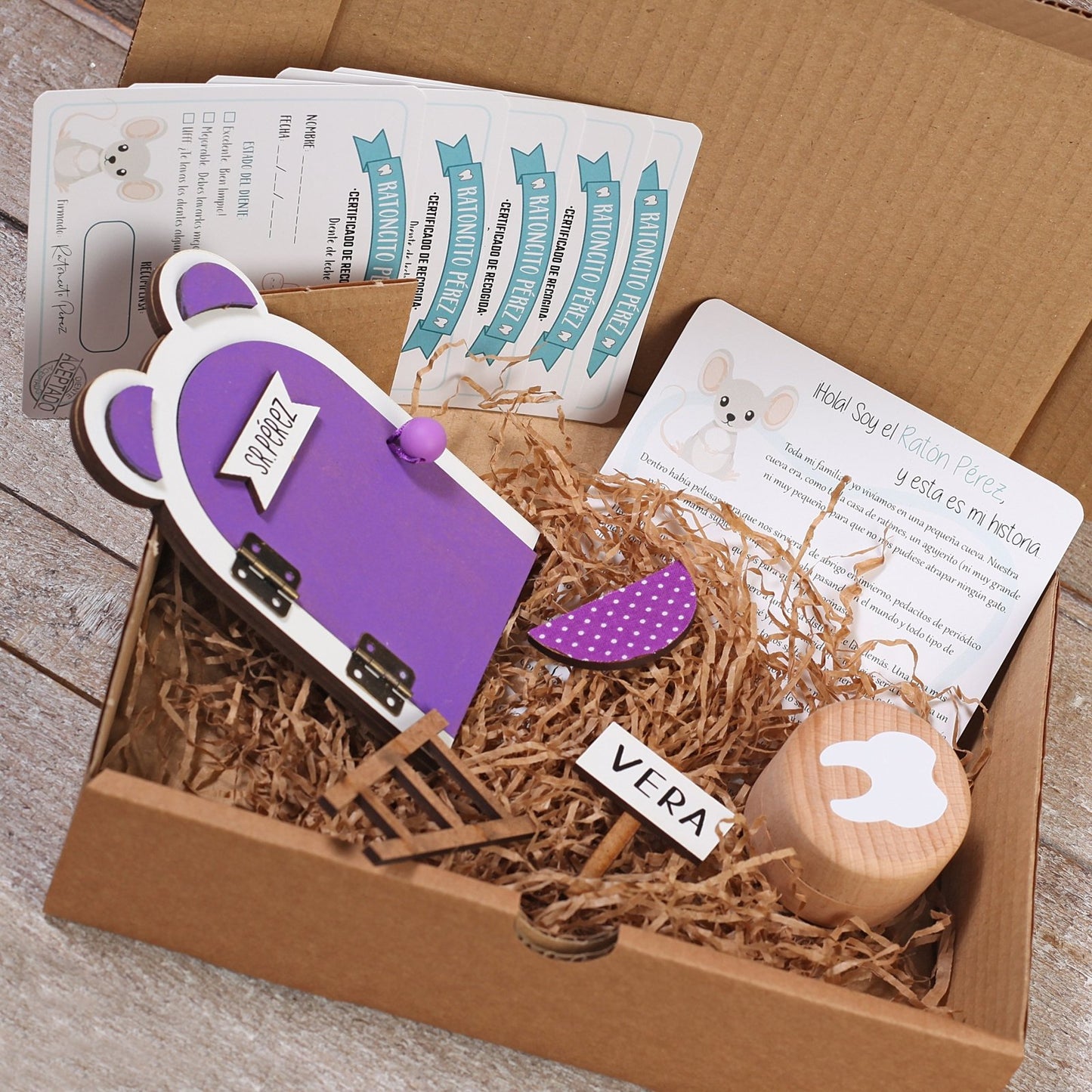 PUERTA RATONCITO PÉREZ ·LILA· - Happy Moments Baby