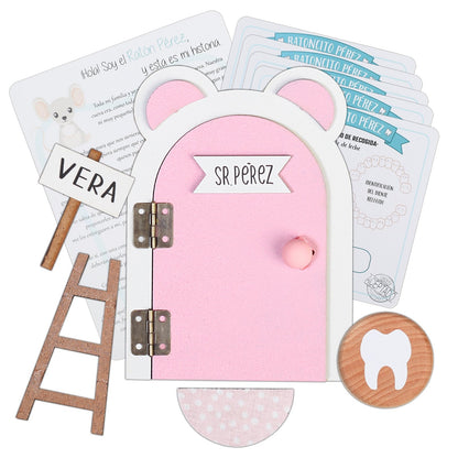 PUERTA RATONCITO PÉREZ · ROSA· - Happy Moments Baby