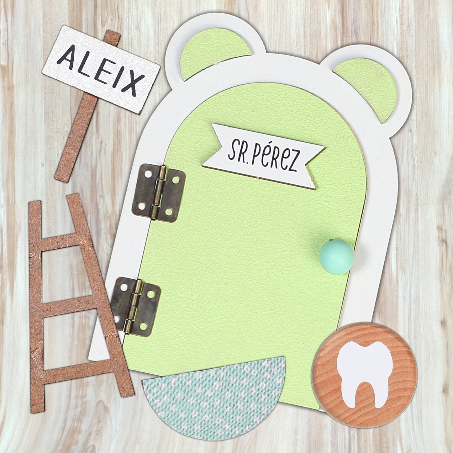 PUERTA RATONCITO PÉREZ ·VERDE· - Happy Moments Baby