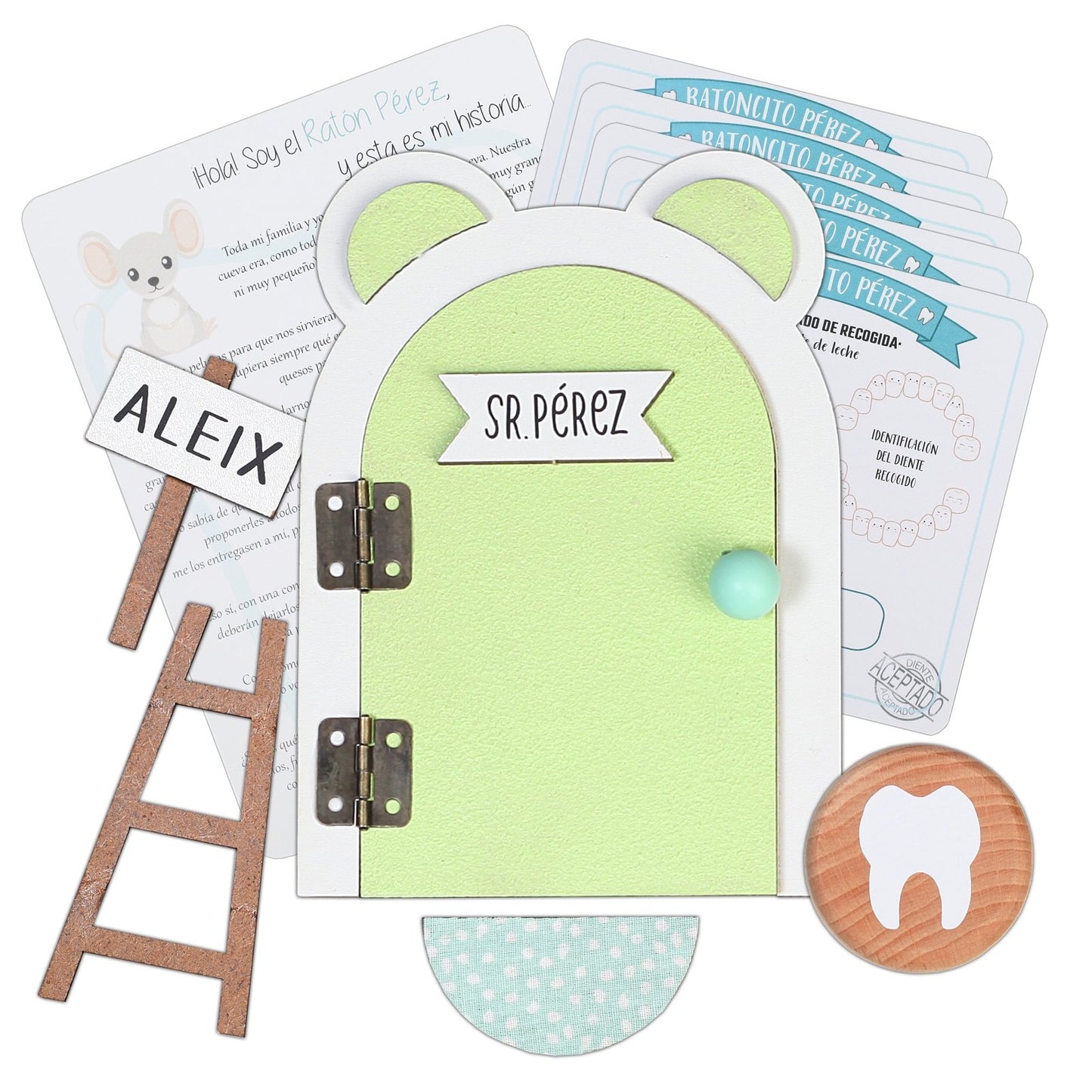 PUERTA RATONCITO PÉREZ ·VERDE· - Happy Moments Baby