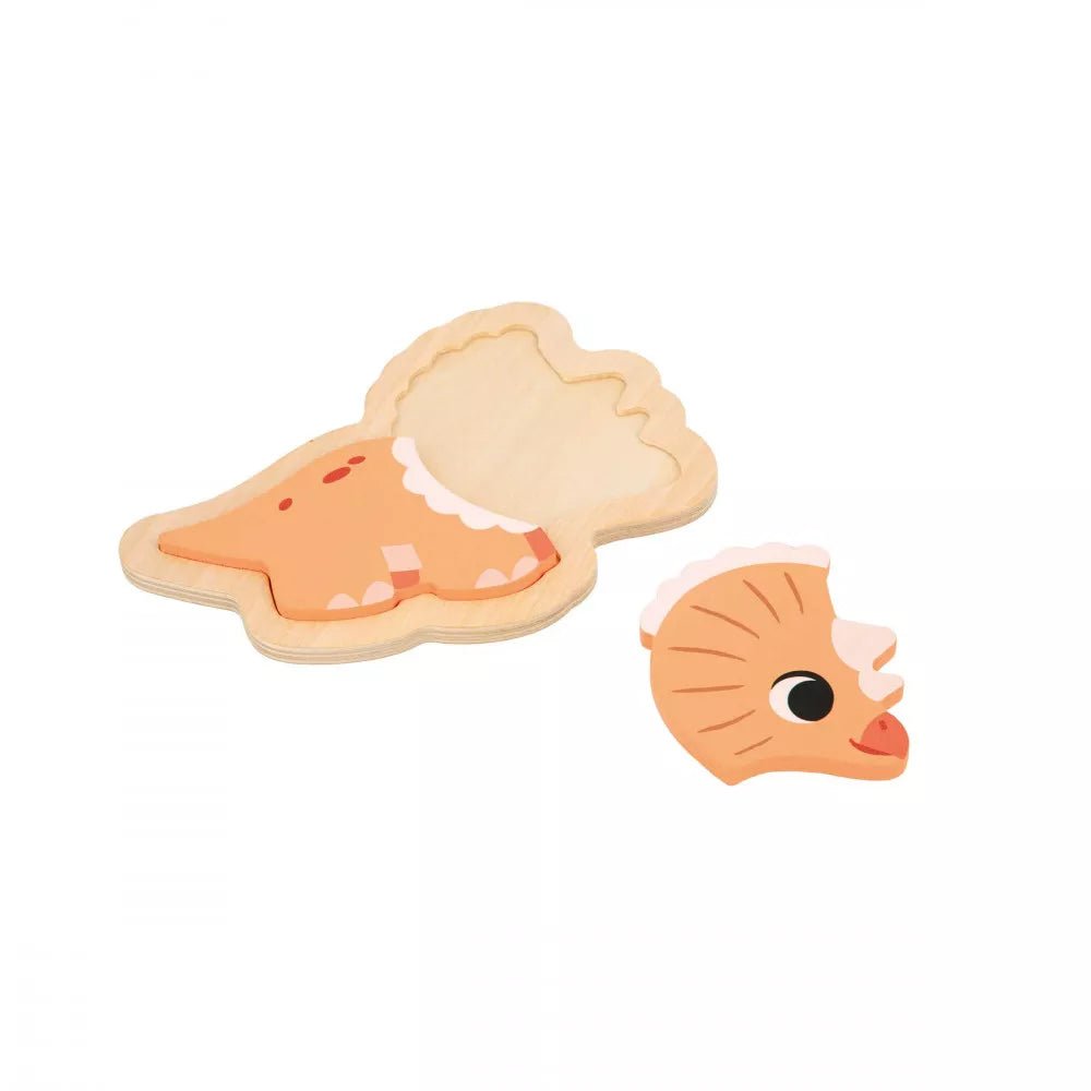 PUZZLE DE MADERA JANOD ·4 PUZLES EVOLUTIVOS DINO· - Happy Moments Baby