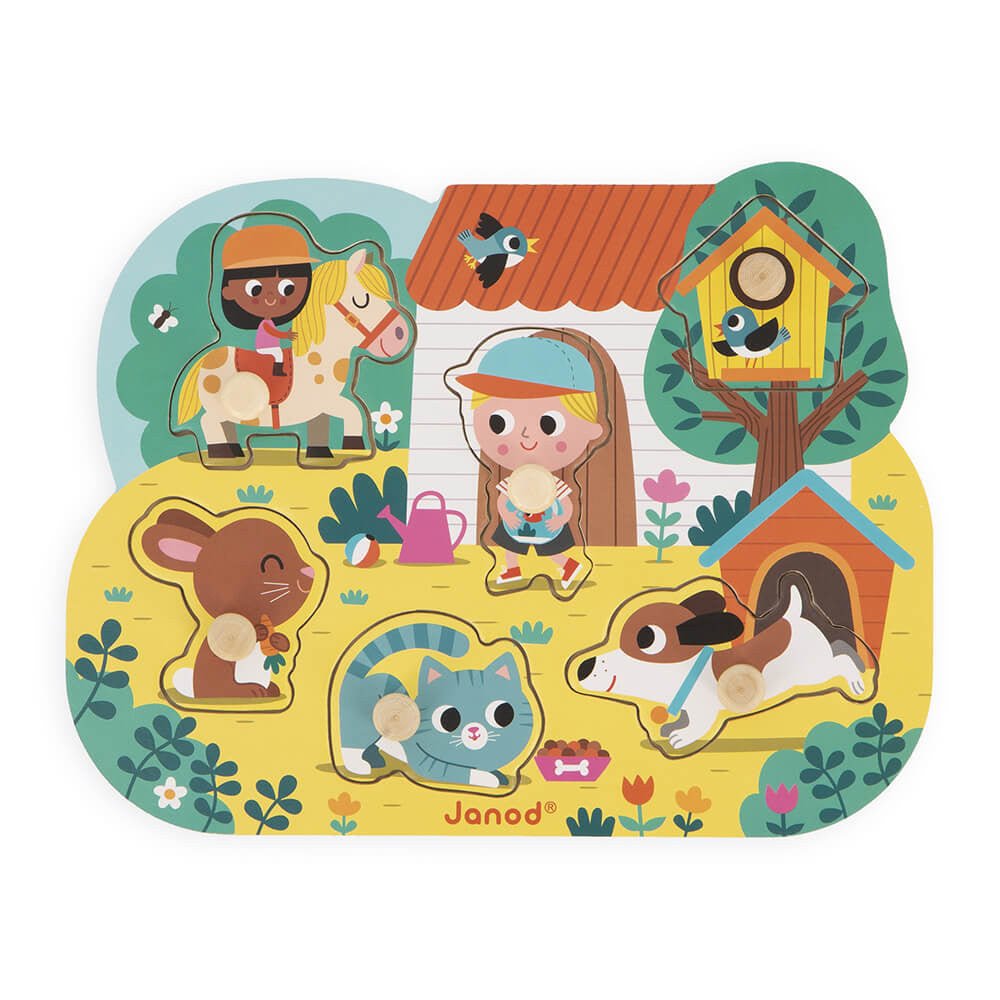 PUZZLE DE MADERA JANOD ·EL CAMPO PRIMERA INFANCIA· - Happy Moments Baby