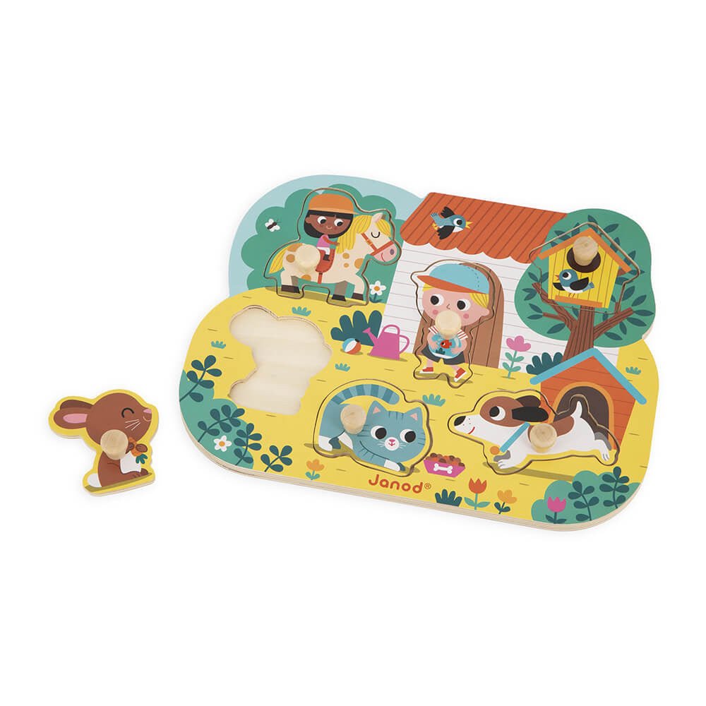 PUZZLE DE MADERA JANOD ·EL CAMPO PRIMERA INFANCIA· - Happy Moments Baby