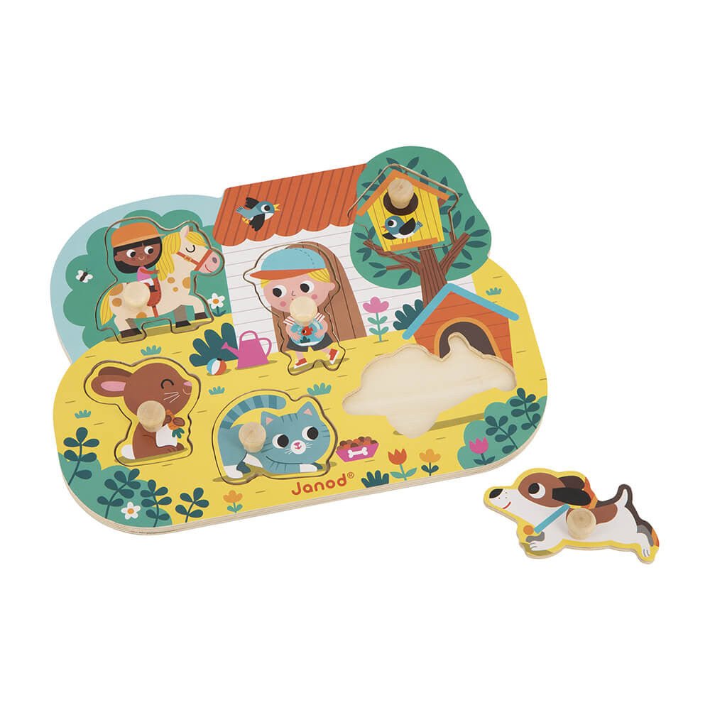 PUZZLE DE MADERA JANOD ·EL CAMPO PRIMERA INFANCIA· - Happy Moments Baby