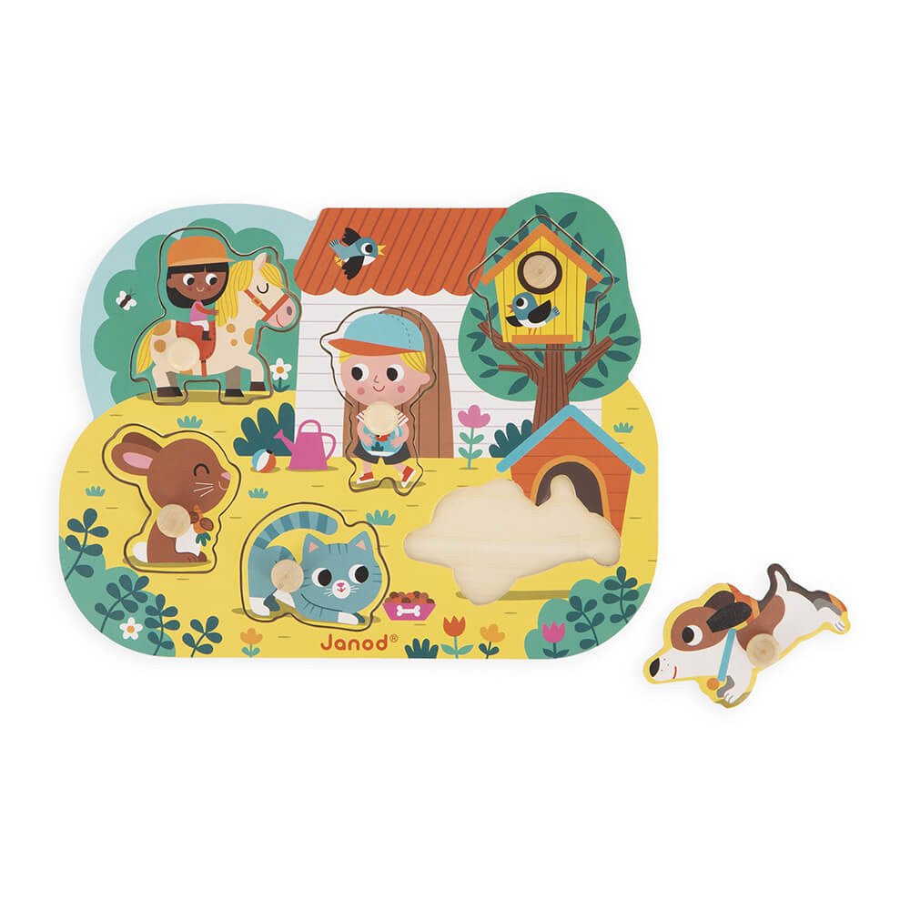 PUZZLE DE MADERA JANOD ·EL CAMPO PRIMERA INFANCIA· - Happy Moments Baby