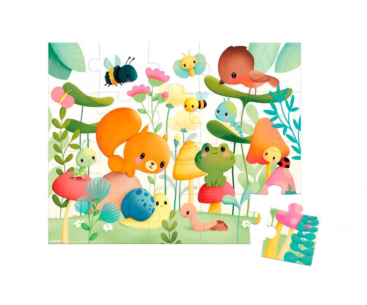 PUZZLE JANOD 2 ANOS LOS COMPANEROS DEL JARDIN 20 PIEZAS Happy Moments Baby