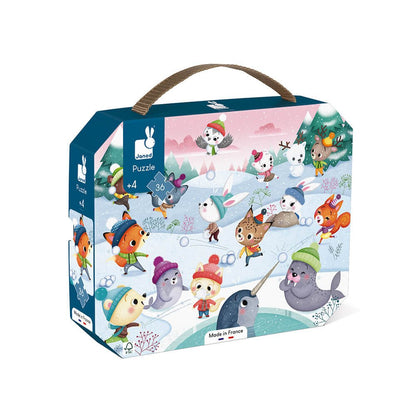 PUZZLE JANOD +4 AÑOS ·FIESTA EN LA NIEVE 36 PIEZAS· - Happy Moments Baby