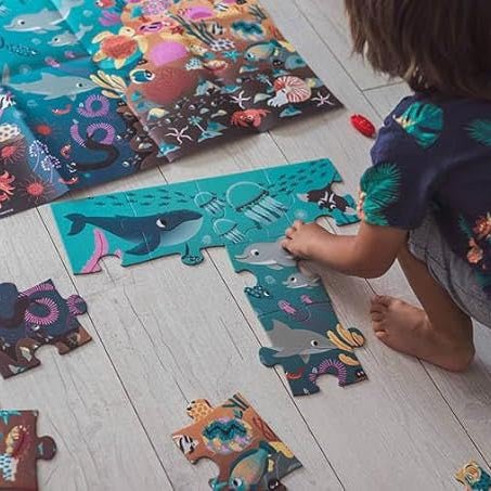 PUZZLE MÁGICO CON LINTERNA JANOD +3 AÑOS ·EL OCEANO 24 PIEZAS· - Happy Moments Baby