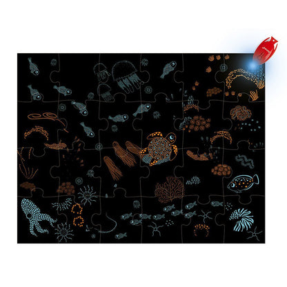 PUZZLE MÁGICO CON LINTERNA JANOD +3 AÑOS ·EL OCEANO 24 PIEZAS· - Happy Moments Baby