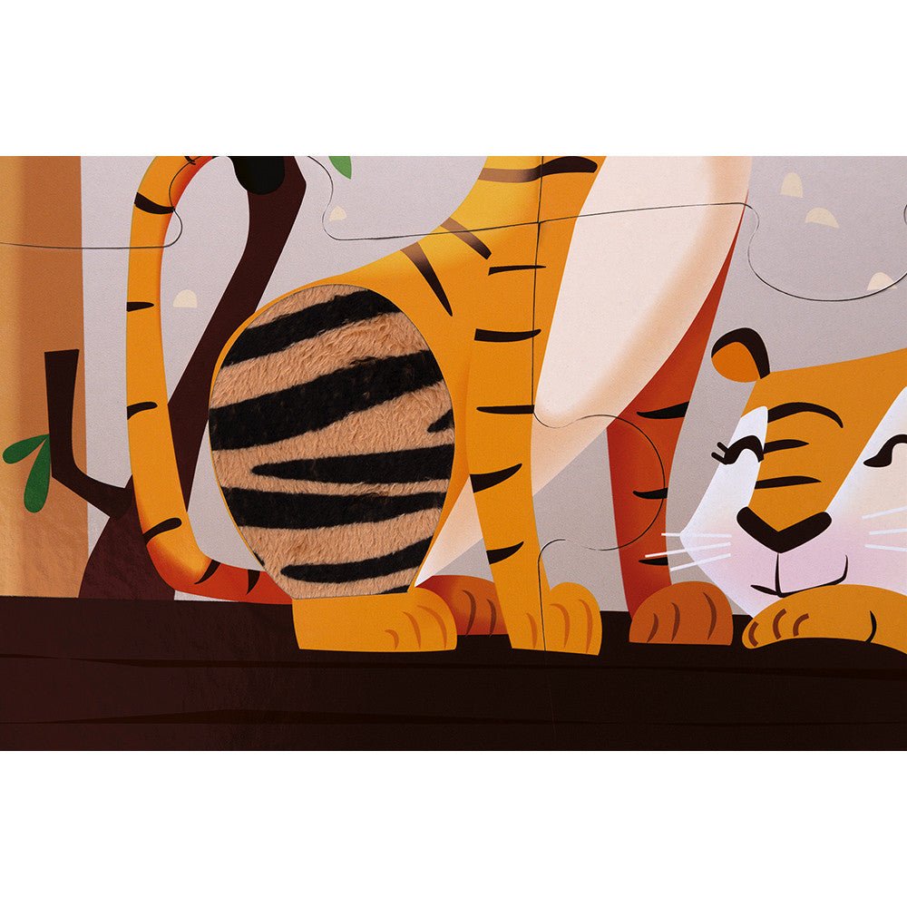 PUZZLE TÁCTIL JANOD ·UN DÍA EN EL ZOO 20 PIEZAS· - Happy Moments Baby