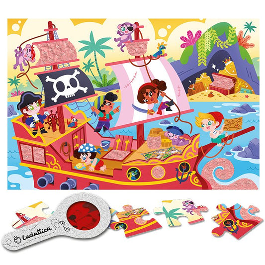 SECRET PUZZLE LUDATTICA 24 PIEZAS ·PIRATAS· - Happy Moments Baby