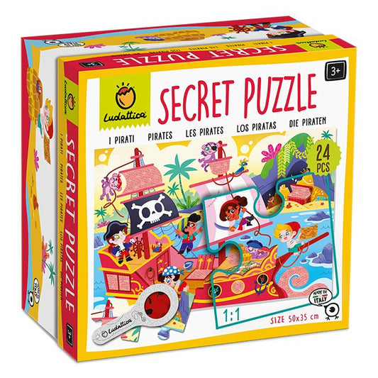 SECRET PUZZLE LUDATTICA 24 PIEZAS ·PIRATAS· - Happy Moments Baby