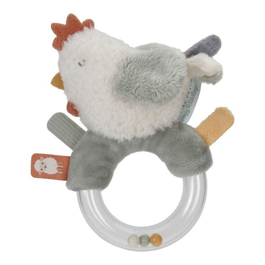 SONAJERO DE TELA LITTLE DUTCH ·GALLINA LITTLE FARM· - Happy Moments Baby