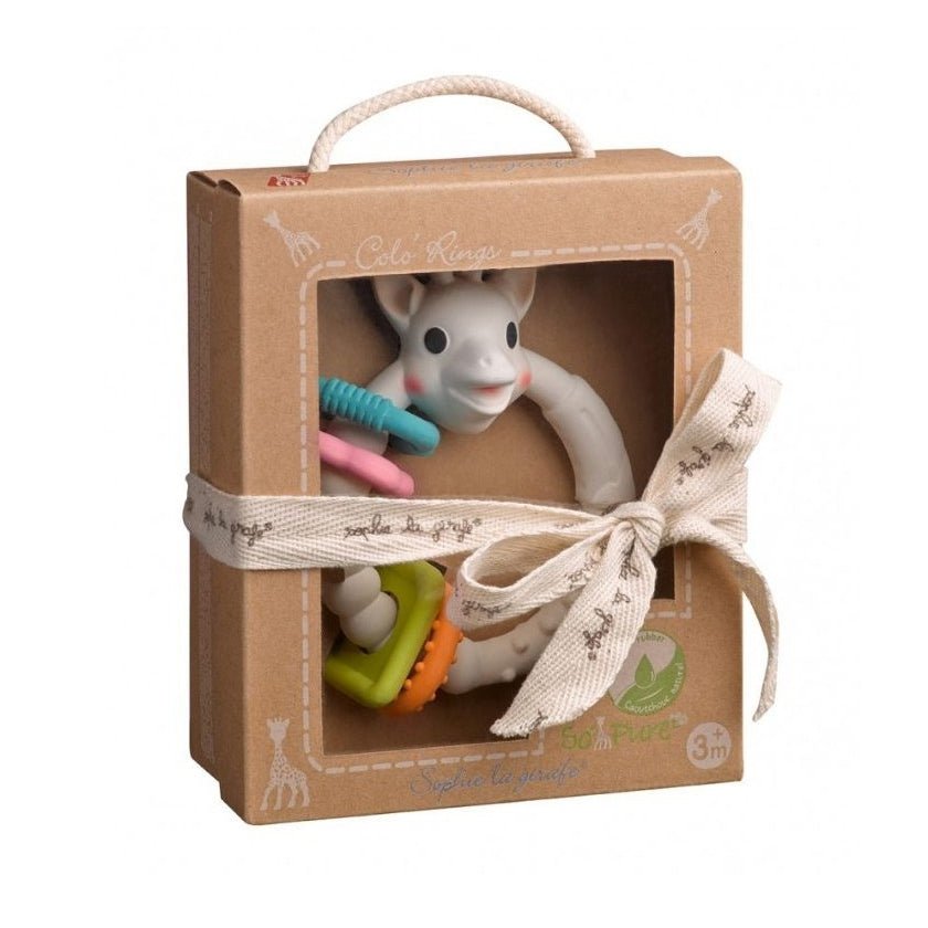 SONAJERO Y MORDEDOR ·COLO'RINGS SOPHIE LA GIRAFE· - Happy Moments Baby