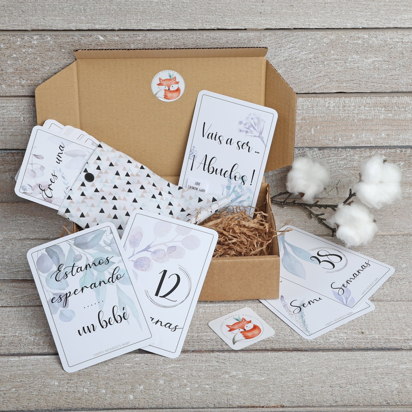 Tarjeta "Van A Ser Abuelos", Tarjeta De Felicitación Por Convertirse En Abuelos, Tarjeta De Anuncio De Embarazo, Tarjeta De Revelación De Embarazo - México