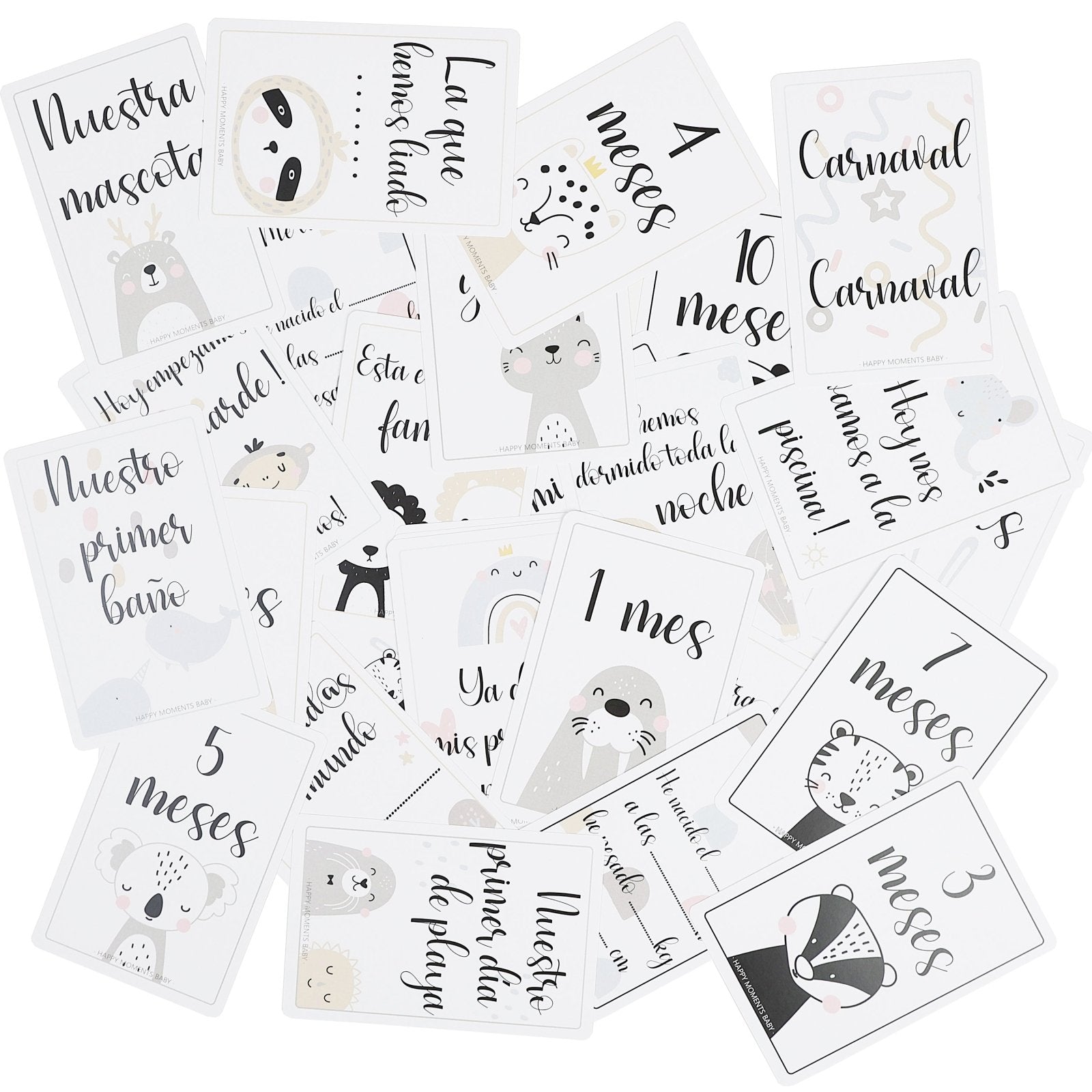 TARJETAS PRIMER AÑO ·GEMELOS - MELLIZOS· - Happy Moments Baby